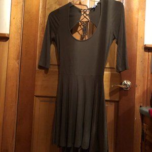 Green open-backed dress